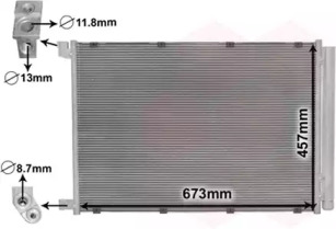 VAN WEZEL 30015703 -  Конденсатор, кондиционер